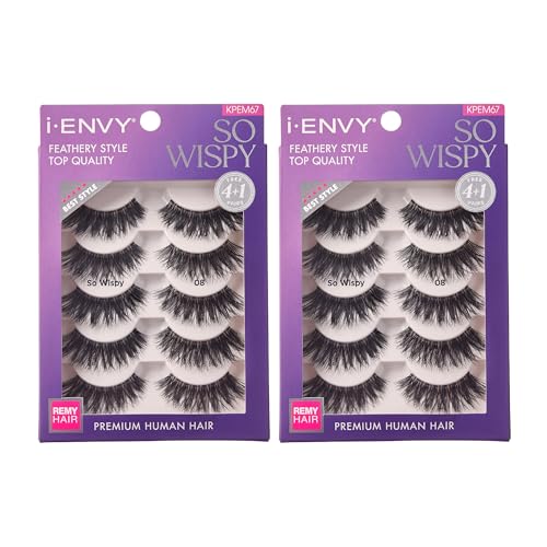 5 Pairs Feathered False Eyelashes - Natural Look, Reusable, Light & Fluffy - Pack of 2 (Variation of THIS listing)