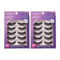5 Pairs Feathered False Eyelashes - Natural Look, Reusable, Light & Fluffy - Pack of 2 (Variation of THIS listing)