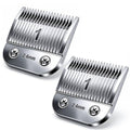 Detachable Clipper Blades for Oster Classic 76 & More - Silver 1-2 Pack