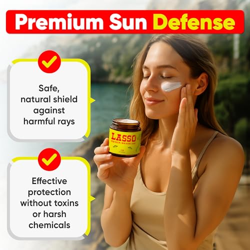 Natural Mineral Sunscreen Balm with Beef Tallow & Zinc Oxide - Unscented, Water-Resistant, Sensitive Skin 4 Oz
