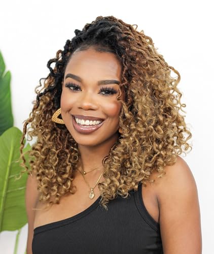 AMELI Goddess Locs Crochet Hair 12 Inch 8 Packs Pre-Looped Curly Ends for Black Women
