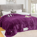 Electric King Size Heated Blanket 100x90 Taro Purple Dual Control 10 Heat Levels