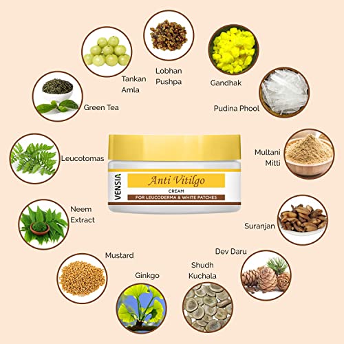 Anti Vitiligo Cream | Super Effective on Vitiligo, White Patches, Discoloration of Skin, Scar Removal, 50 Gram