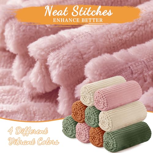 Buryeah Multicolor 12-Pack Flannel Throw Blankets for Outdoor & Indoor Use