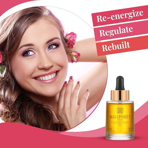 Face Oil with Rose & Natural Oils - Rejuvenating Facial Elixir 30ml