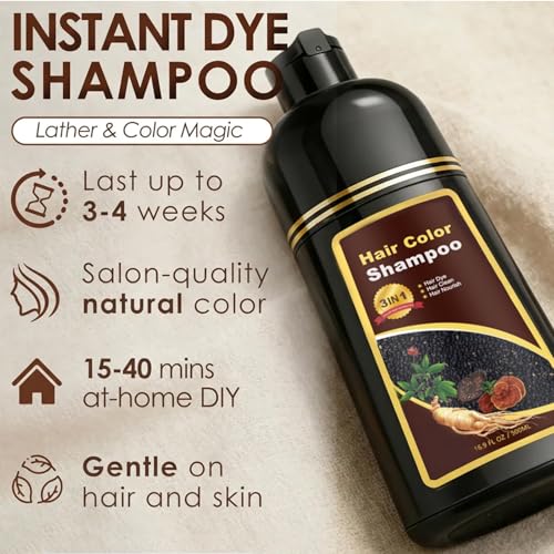 Sklight Burgundy Hair Dye Shampoo for Men & Women - Herbal Color Boost, 500ml