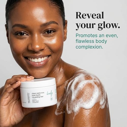 Even Tone Body Cleansing Bar with Exfoliating Sponge – Improves Skin Tone & Texture