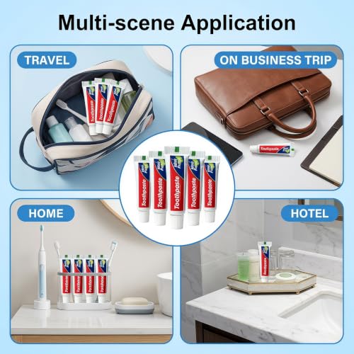 Mini Travel Toothpaste 100 Pack - 5g Individually Sealed Bulk Set for On-the-Go