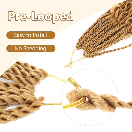 FIRSTCYH HAIR Senegalese Twist Crochet Hair 24 Inch 8 Packs #27 - Curly Ends, Easy Install