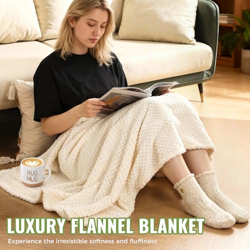 Get Well Soon Gift Basket for Women - Self Care & Relaxation Set with Blanket Candle Socks