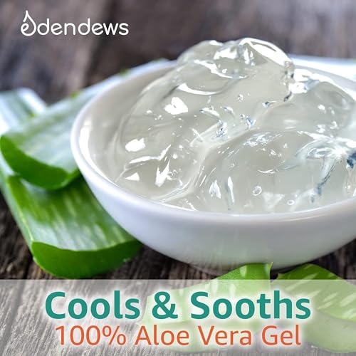 Organic Aloe Vera Gel 100% Pure, Moisturizing, Face Skin & Hair Care, Hydrates & Soothes Razor Bumps, Made in USA, Travel Size, Unscented, 2 oz, 6-Pack
