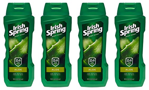 Irish Spring Aloe Vera Body Wash 18 Fl Oz Pack of 4 - Keeps Skin Fresh & Moisturized