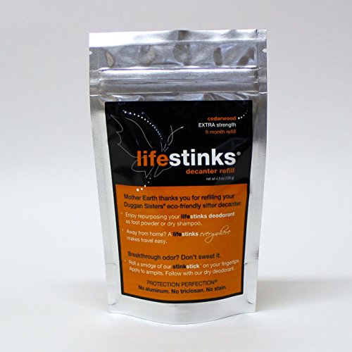 Cedarwood Deodorant Refill Bag - Extra Strength, 4.5oz Eco-Friendly, Aluminum-Free