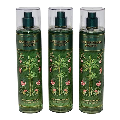 Watermelon Mojito Fragrance Mist 3-Pack - Long Lasting Body Spray, 8oz Each