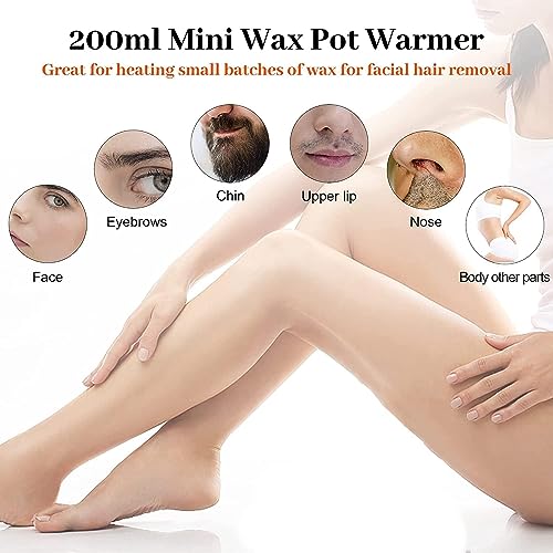 ZJchao Hair Removal Wax Warmer Pot, Quickly Melting Aluminum Alloy Liner Hot Wax Heater Machine for Home and Travel for All Types of Wax