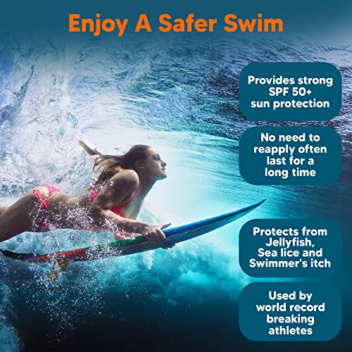 SAFE SEA Anti-Jellyfish Sting & Sun Protection Lotion 3.4 oz Pack of 2 SPF 50+ for Adults