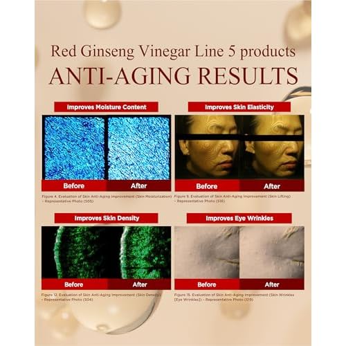 Bonyongo 6-Year Red Ginseng Vinegar Essence ? Bouncy Concentrated Serum, Non-Sticky ? pH Balancing Hydration & Glow, 8-Herb Complex, Revitalizing & Intensive for All Skin Types 1.5 fl.oz