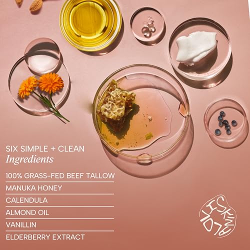 Whipped Tallow Moisturizer with Manuka Honey & Vanilla - Face & Body Hydration