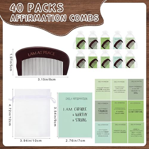 40 Sets Birthing Comb Labor Pain Relief with Affirmation Cards – Mom Gift