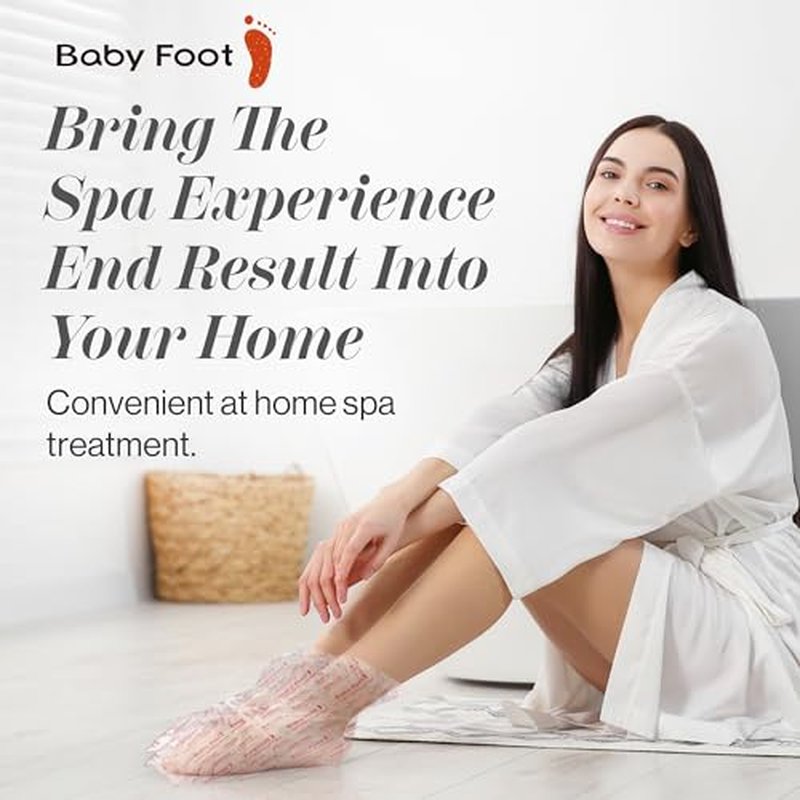 Baby Foot Original Exfoliation Foot Peel - For Rough Cracked, Dry Feet, Dead Skin Removal - Foot Peeling Mask for Baby Soft Feet - Spa Experience at Home & Gift Ideas - Lavender Scented