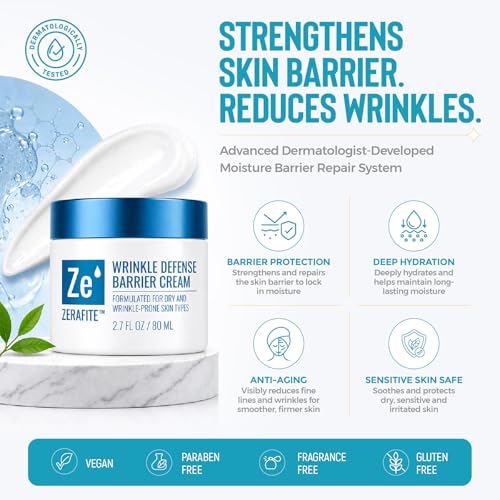 Wrinkle Defense Barrier Cream for Dry & Sensitive Skin - 2.7 fl oz