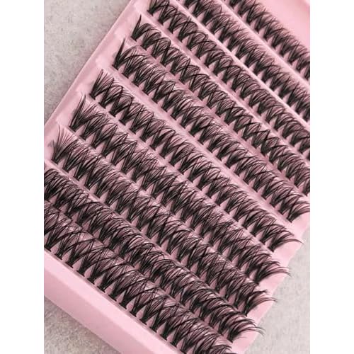 False Eyelashes Kit, 530pcs, Wispy Lashes Pearl Fluffy Natural Look Lash Cluster Thick Soft Curly Lash Extensions