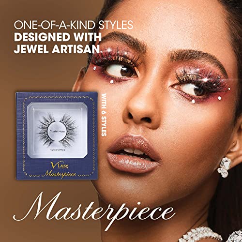 i?ENVY Lashes with Rhinestones Masterpiece Mink Lashes, Diamond False Eyelashes (Bouquet of Diamonds)