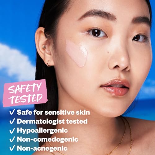 Kosas DreamBeam Mineral Sunscreen SPF 40 - Smooth Liquid Sun Protection for Face - Lightweight Makeup Base w/Hyaluronic Acid, Ceramides & Peptides - Subtle Radiant Finish, Original, 40 ml