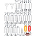 Blulu 20 Pieces Empty Lip Gloss Tubes with Wand 9 ml Mini Clear Candy Shape Lip Balm Tube Containers and 2 Pieces Funnel for DIY Cosmetics Women