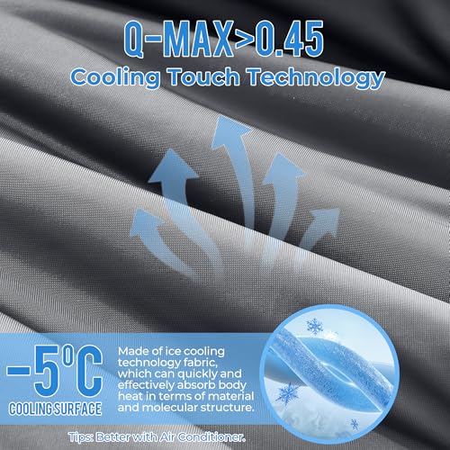 Dark Gray King Size Cooling Comforter Reversible Waffle Weave Bed Blanket