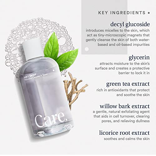 Micellar Facial Cleanser & Toner with Hyaluronic Acid - Alcohol & Paraben Free, 8 fl oz