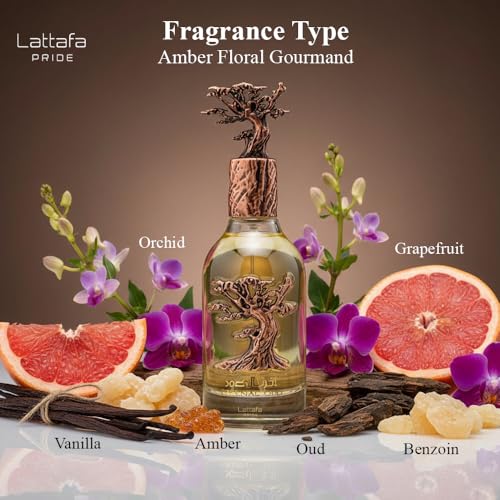 Lattafa Pride Eternal Oud Unisex Eau de Parfum Spray 3.4 Fl Oz - Amber Fragrance