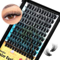 Dedila120Pcs 8-20mm Available Handmade D Curl Wide Stem Individual False Eyelashes Cluster Eyelash Extensions Dramatic Look Volume Eye Lashes Set Home DIY Lashes (16mm)
