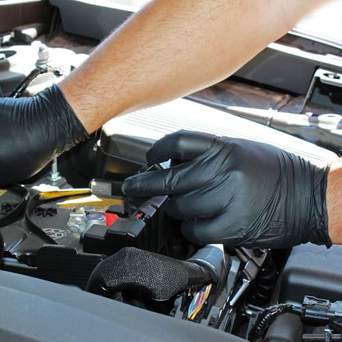 Adenna Shadow 6 Mil Disposable Nitrile Gloves - Medium, 1000 Pack, Black, Medical Grade