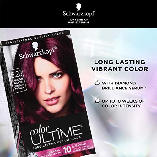 Schwarzkopf Color Ultime Hair Dye 5.23 Charcoal Fuchsia - 2 Pack, Permanent Vivid Color