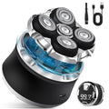 Toncoke Waterproof 5D Head Shaver for Men - Cordless Electric Razor with LED Display, 2 Speed Modes, USB-C Charging, Wet & Dry Use
