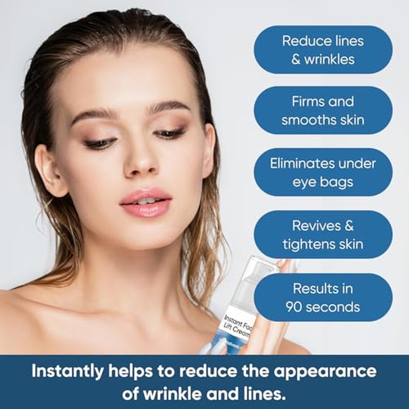 ARIOS Instant Face Lift Cream, Temporary Skin Tightening Cream with Hyaluronic Acid, Smooth Appearance & Hide Loose Sagging Skin, 1.7 Ounce (Pack of 1)