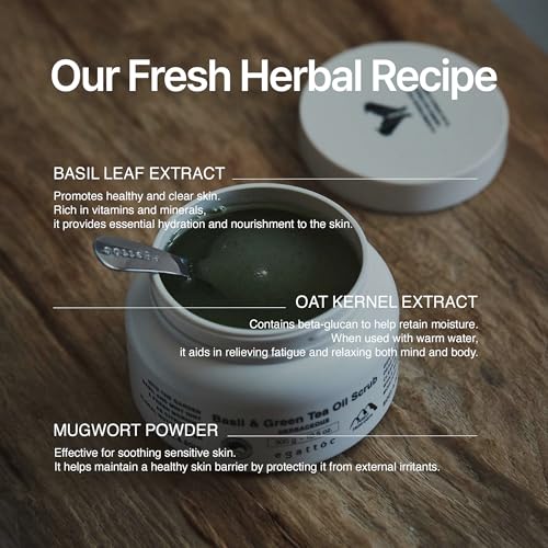 Exfoliating Body Scrub with Basil & Green Tea Salt - 10.5oz - Sensitive Skin