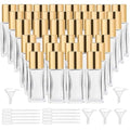 wifreo 40 Pcs 5 ml Glass Roll On Bottle for Essential Oils, Clear Perfume Sample Bottles with Stainless Steel Roller Ball, Portable Practical