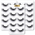 Aillen False Eye Lashes - Strip Lashes,6D Fluffy Volume & Natural Look Fake Eyelashes | Soft Reusable Faux Mink Lashes Pack
