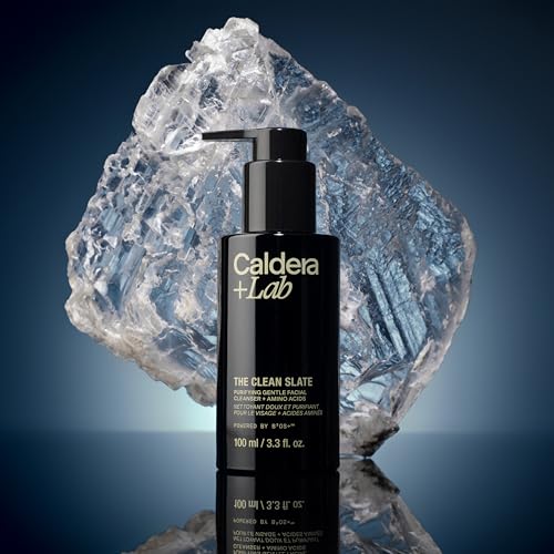 Caldera + Lab The Clean Slate | Men's Organic Foaming Facial Cleanser for Dry, Sensitive, & Normal Skin ? Vegan, Natural & Antioxidant Packed Exfoliating Face Wash