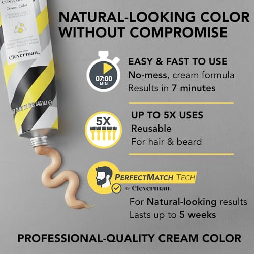 Cleverman Reusable Hair & Beard Dye Medium Brown 2oz - Natural Gray Coverage