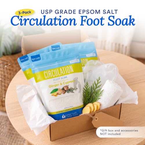 Foot Soak Bundle 3 Pack with Epsom Salts & Bamboo Scoop – 32 Ounce Each