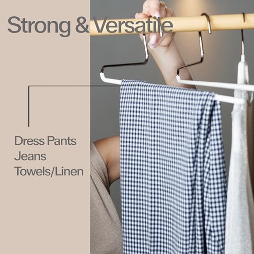 Set of 30 Non-Slip Space Saving Clothes Hangers for Pants - Black