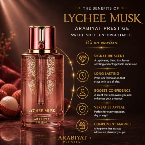 Unisex Lychee Musk Eau de Parfum 3.4 fl oz - Fresh, Floral & Warm Scent