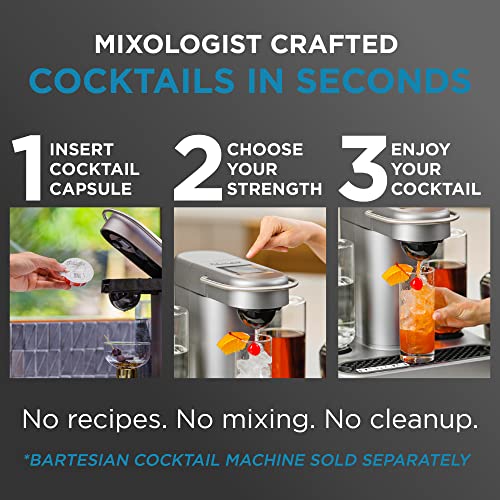 Bartesian Whiskey Lovers Cocktail Mixer Capsules 24-Pack for Drink Maker