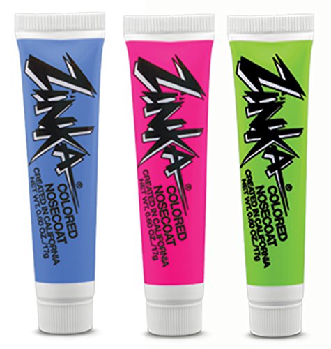 Zinka Colored Nosecoat Zinc Oxide Sunscreen SPF 30 - Water Resistant, 3 Pack
