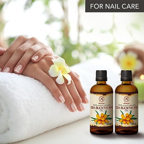Sea Buckthorn Oil 3.4 Fl Oz Pack of 2 - Cold Pressed & Natural Skin & Hair Care