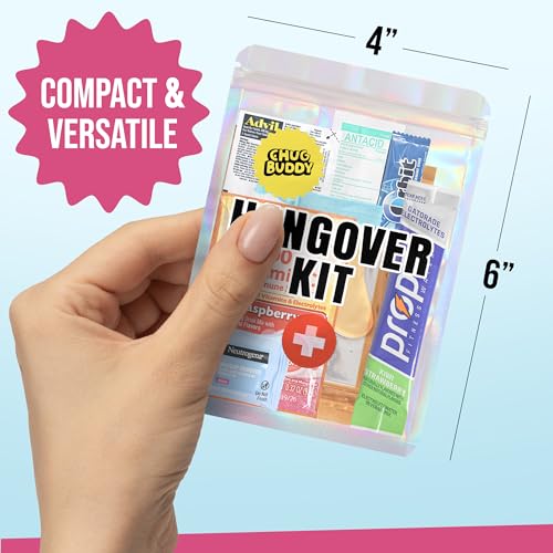 Chug Buddy 10 Premium Hangover Kits for Bachelorette Parties & Events - Pre-Filled Party Favors
