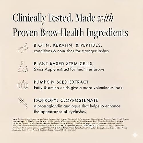 Borboleta Brow Serum, Eyebrow Serum for Thicker, Fuller Looking Brows